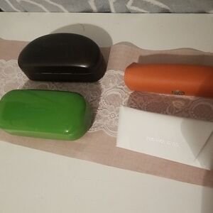 4 DESIGNER SUNGLASS CASE LOT Kate spade, Michael Kors, Torry Burch,